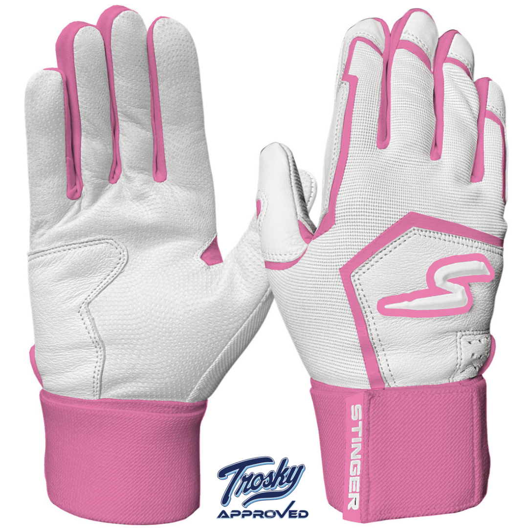 Stinger Winder Series Pink White Premium Batting Gloves Stinger Sports