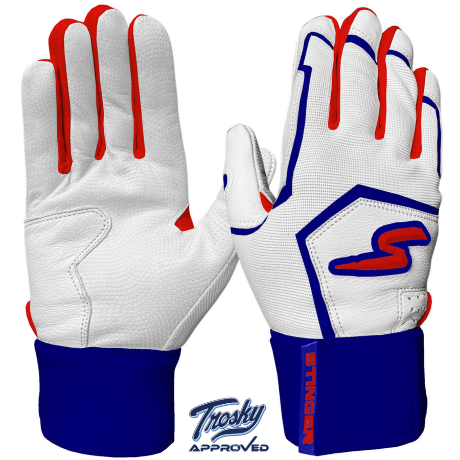 Stinger Winder Series White Gold Chrome Premium Batting Gloves Stinger Sports