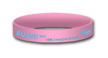 Suave Pink - Light, Loose, Fee & Easy - Wristbands (set of 5)