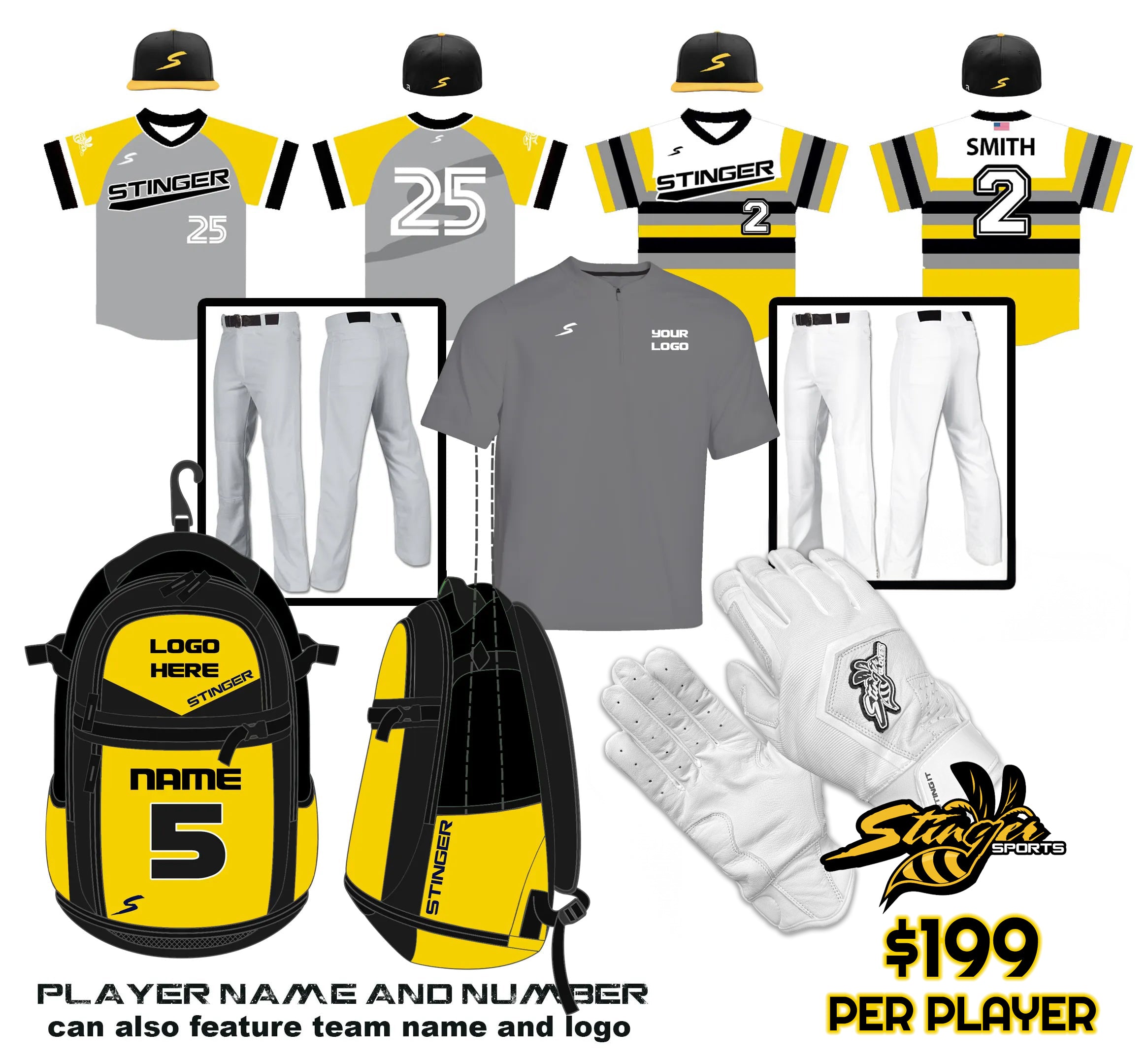 Custom Baseball Uniforms Stinger Sports