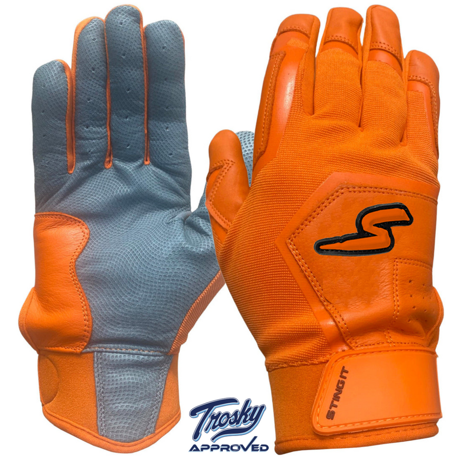 Orange and navy batting gloves online