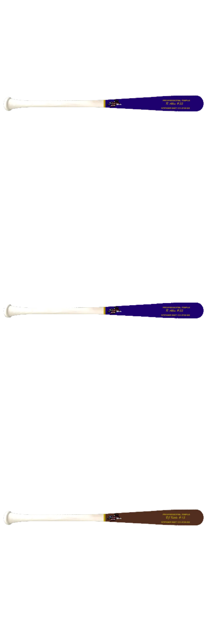 Custom Stinger Prime Series - Pro Grade Wood Bat (3 Pack) - Customer's Product with price 358.99 ID FHRK5B-zpZTs70qDYF7XQkYc