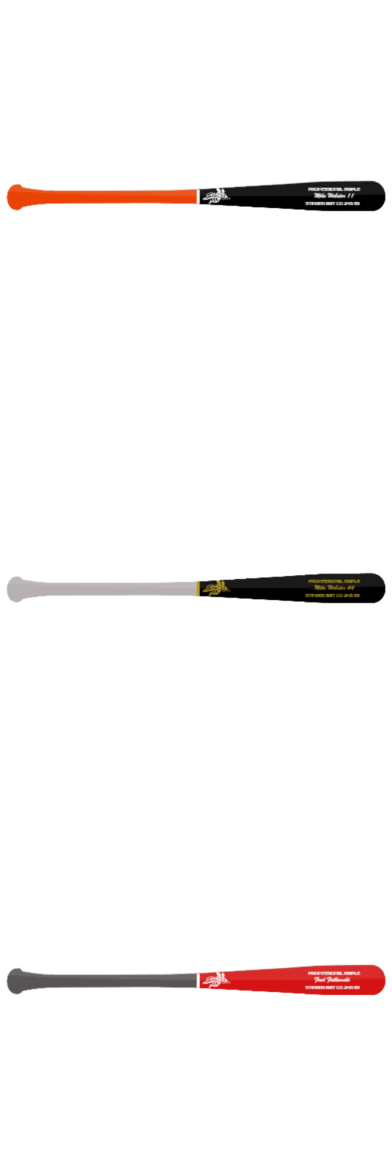 Custom Stinger Prime Series - Pro Grade Wood Bat (3 Pack) - Customer's Product with price 358.99 ID wvA_-bfSnB0fKf1V6wWL0a8X