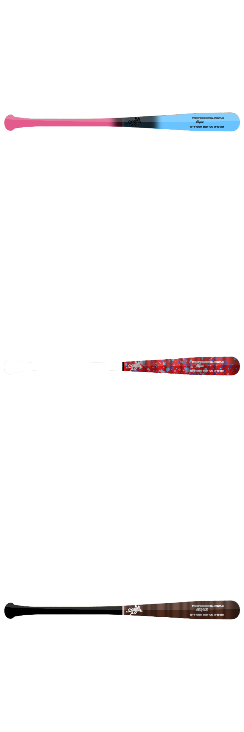 Custom Stinger Prime Series - Pro Grade Wood Bat (3 Pack) - Customer's Product with price 383.99 ID j9qEd5WvHEUlr29iGnbfIvZJ