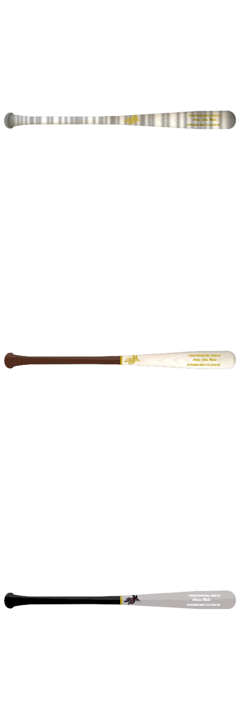 Custom Stinger Prime Series - Pro Grade Wood Bat (3 Pack) - Customer's Product with price 368.99 ID gy-Qn8pWwBX4wwT9-iD55HNe