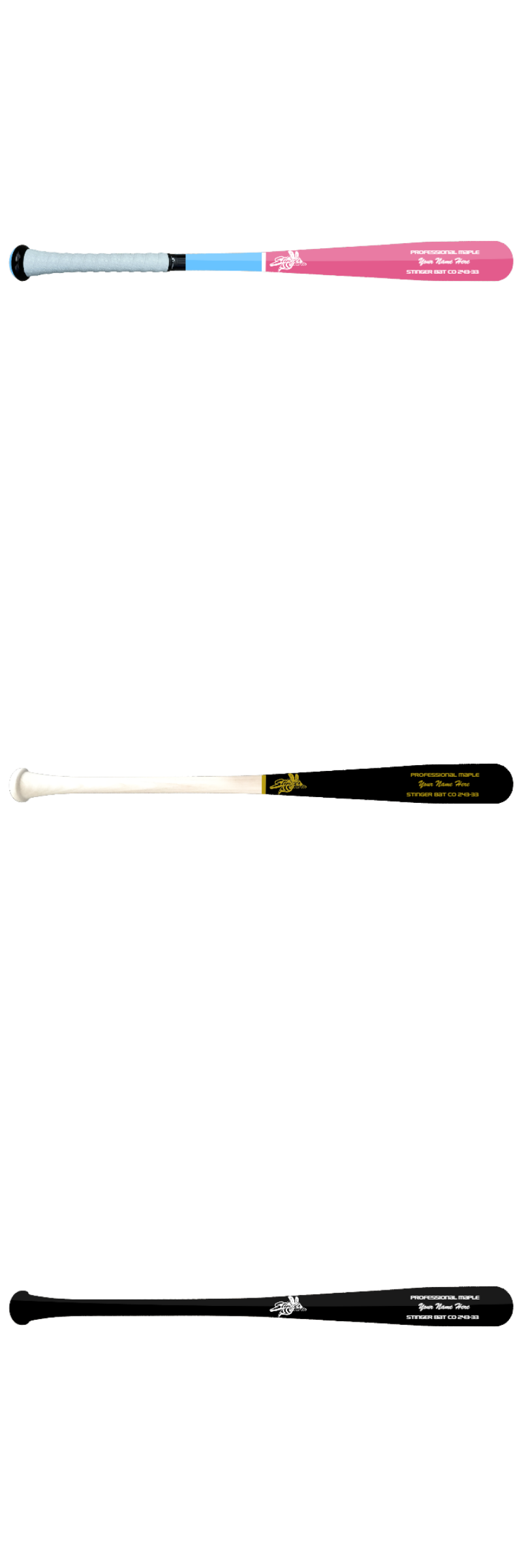 Custom Stinger Prime Series - Pro Grade Wood Bat (3 Pack) - Customer's Product with price 368.98 ID wMh9kAYSSvTsrcaEJDd_A11u